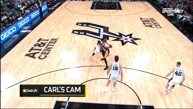 April 5, 2017 - Lakers vs. Spurs - 4th Quarter Team Highlights