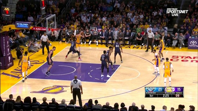 April 11, 2017 - Pelicans vs. Lakers - 1st Quarter Team Highlights