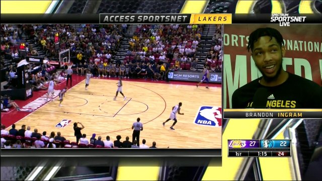 July 16, 2017 - Lakers vs. Mavericks - Lonzo Ball Punch Pass To Alex Caruso