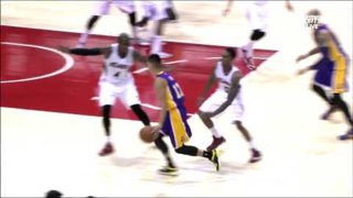 November 18, 2014 - Lakers vs. Hawks - Jeremy Lin Bounce Pass To Ed Davis For And 1