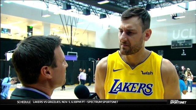 September 25, 2017 - 2017 Lakers Media Day - Andrew Bogut Interview