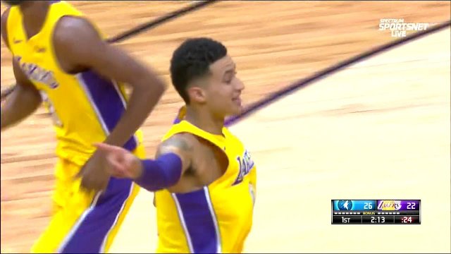 September 30, 2017 - Timberwolves vs. Lakers - Jordan Clarkson Alleyoop To Kyle Kuzma