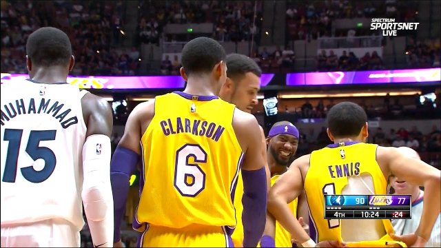 September 30, 2017 - Timberwolves vs. Lakers - Jordan Clarkson And 1 Dunk
