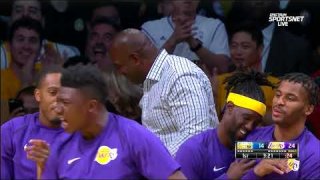 October 2, 2017 - Nuggets vs. Lakers - Jordan Clarkson Alleyoop To Lonzo Ball