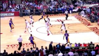 November 19, 2014 - Lakers vs. Rockets - Ed Davis Blocks Joey Dorsey
