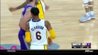 October 8, 2017 - Kings vs. Lakers - Julius Randle Back To Back Alleyoops To Jordan Clarkson