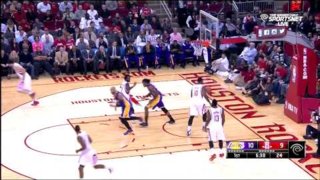 November 19, 2014 - Lakers vs. Rockets - Kobe Bryant Spin And Pass To Carlos Boozer