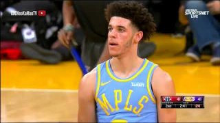 October 25, 2017 - Wizards vs. Lakers - Lonzo Ball To Larry Nance Jr. For And 1