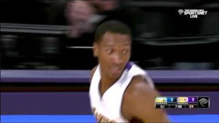 November 23, 2014 - Nuggets vs. Lakers - Wesley Johnson Blocks Arron Afflalo