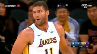 November 5, 2017 - Grizzlies vs. Lakers - Brook Lopez Behind The Back To Kyle Kuzma For Dunk