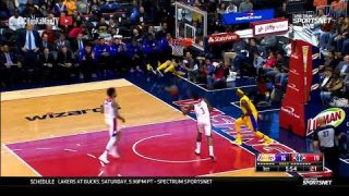 November 9, 2017 - Lakers vs. Wizards - Lonzo Ball Full Court Pass To Kentavious Caldwell-Pope