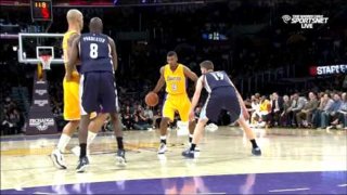 November 26, 2014 - Grizzlies vs. Lakers - Ronnie Price Breaks Beno Udrih's Ankles For And 1 Layup