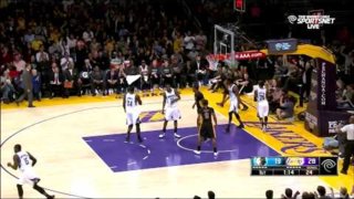 November 28, 2014 - Timberwolves vs. Lakers - Kobe Bryant Steal And Fastbreak Layup