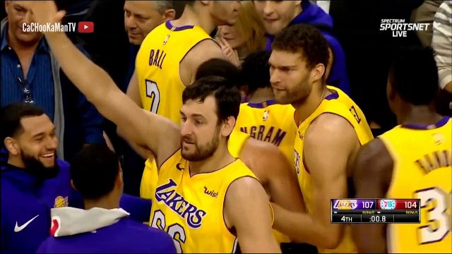 December 7, 2017 - Lakers vs. 76ers - Brandon Ingram Game Winning Three Pointer