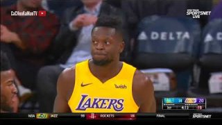 December 18, 2017 - Warriors vs. Lakers - Julius Randle Posterizes Kevin Durant