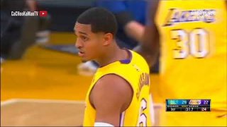 December 18, 2017 - Warriors vs. Lakers - Jordan Clarkson Driving Dunk