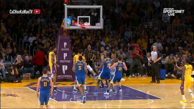 December 18, 2017 - Warriors vs. Lakers - Larry Nance Jr. Posterizes Kevin Durant