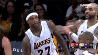 November 30, 2014 - Raptors vs. Lakers - Jordan Hill And 1 Reverse Layup