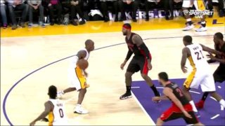 November 30, 2014 - Raptors vs. Lakers - Kobe Bryant And 1 Off The Glass