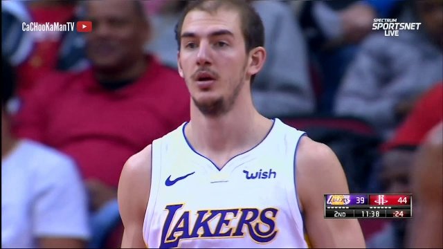 December 31, 2017 - Lakers vs. Rockets - Alex Caruso Posterizes PJ Tucker