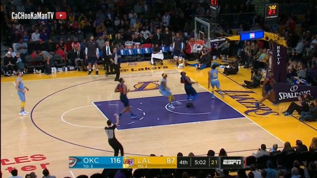 January 3, 2018 - Thunder vs. Lakers - 4th Quarter Team Highlights