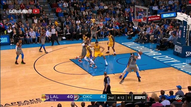 February 4, 2018 - Lakers vs. Thunder - 2nd Quarter Team Highlights