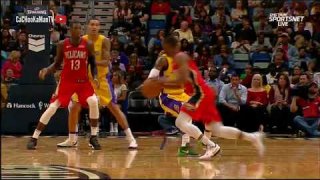 February 14, 2018 - Lakers vs. Pelicans - Kyle Kuzma Steal And Dunk
