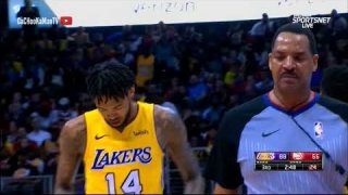 February 26, 2018 - Lakers vs. Hawks - Brandon Ingram Dunks On Mike Muscala