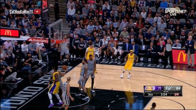 March 3, 2018 - Lakers vs. Spurs - 3rd Quarter Team Highlights