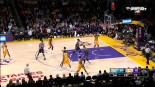 December 19, 2014 - Thunder vs. Lakers - Ed Davis Block And Alleyoop Dunk