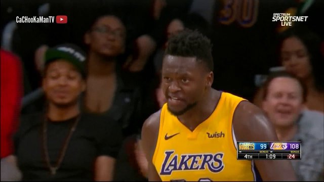 March 13, 2018 - Nuggets vs. Lakers - Julius Randle Steal And Dunk
