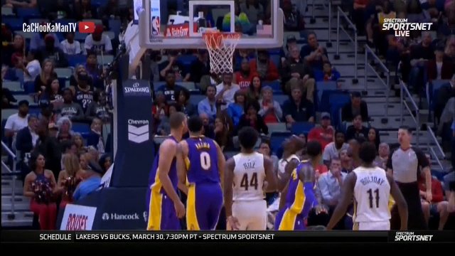 March 22, 2018 - Lakers vs. Pelicans - Julius Randle Block And Coast To Coast Dunk
