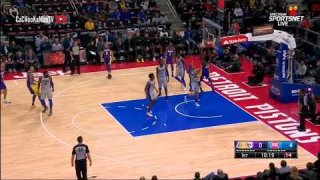 March 26, 2018 - Lakers vs. Pistons - Julius Randle Dunks On Blake Griffin