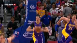 March 26, 2018 - Lakers vs. Pistons - Lonzo Ball Touchdown Pass To Tyler Ennis