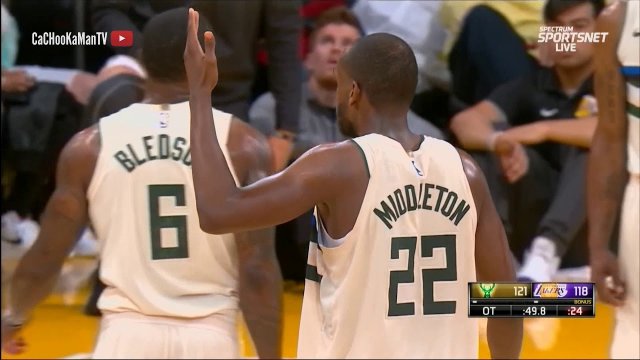 March 30, 2018 - Bucks vs. Lakers - Overtime Team Highlights
