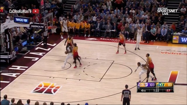 April 3, 2018 - Lakers vs. Jazz - 4th Quarter Team Highlights