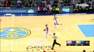 December 30, 2014 - Lakers vs. Nuggets - Ronnie Price Steal And Dunk