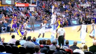 December 30, 2014 - Lakers vs. Nuggets - Kobe Bryant No Look Pass To Ed Davis