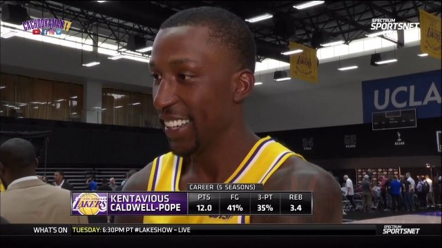 September 24, 2018 - 2018 Lakers Media Day - Kentavious Caldwell-Pope Interview