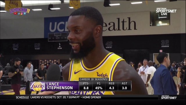 September 24, 2018 - 2018 Lakers Media Day - Lance Stephenson Interview