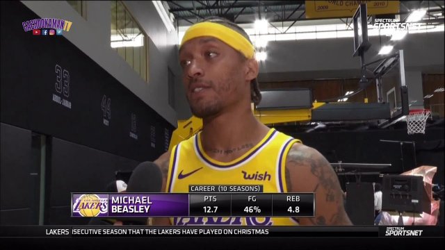 September 24, 2018 - 2018 Lakers Media Day - Michael Beasley Interview