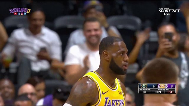 LeBron James First Three Pointer - Nuggets vs. Lakers - September 30, 2018