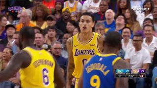Josh Hart Alleyoop To Kyle Kuzma - Warriors vs. Lakers - October 10, 2018