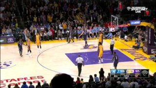 January 2, 2015 - Grizzlies vs. Lakers - Kobe Bryant Clutch Three Then Jeremy Lin Doesn't Foul