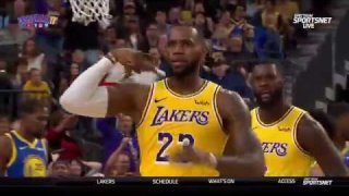 LeBron James Strong And 1 Layup - Warriors vs. Lakers - October 10, 2018