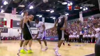 July 11, 2014 - Raptors vs. Lakers - Trevor Mbakwe Dunks On The Brazilian Kevin Durant