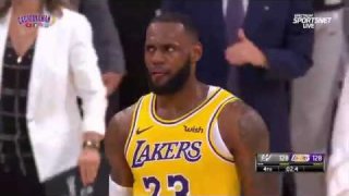 LeBron James Clutch Game Tying 3 Pointer - Spurs vs. Lakers - October 22, 2018