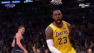 Lonzo Ball To Lance Stephenson To LeBron James For Dunk - Nuggets vs. Lakers - October 25, 2018