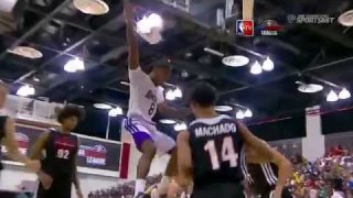 July 11, 2014 - Raptors vs. Lakers - Jordan Clarkson To Roscoe Smith For Dunk