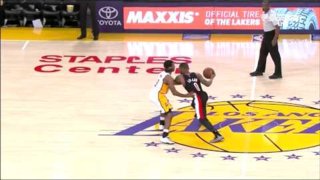 January 11, 2015 - Trail Blazers vs. Lakers - Damian Lillard Dunks All Over The Lakers